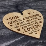 Gift For SON Engraved Heart Son Gift Ideas Birthday Christmas