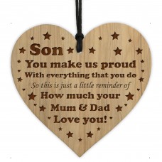 Gift For Son Birthday Christmas Gift From Mum Dad Engraved Heart