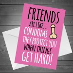 Funny Friendship Birthday Card For Her Rude Humour Card