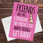 Funny Friendship Birthday Card For Her Rude Humour Card