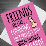 Funny Friendship Birthday Card For Her Rude Humour Card