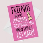 Funny Friendship Birthday Card For Her Rude Humour Card