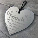 Friendship Gift Engraved Acrylic Heart Best Friend Birthday Xmas