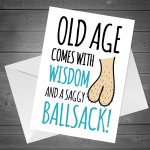 Funny Humour Birthday Card For Him Novelty Rude Birthday Card