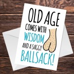 Funny Humour Birthday Card For Him Novelty Rude Birthday Card