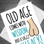 Funny Humour Birthday Card For Him Novelty Rude Birthday Card