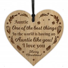 Christmas Gift For Auntie Thank You Heart Hanging Decoration