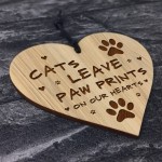 Memorial Plaque For Cat Engraved Heart Cat Gift Cat Sign