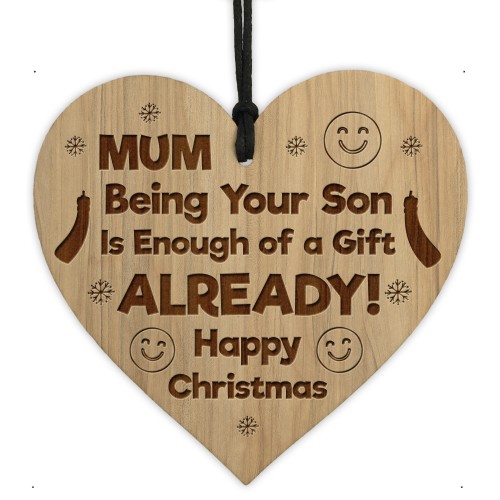 Mum Christmas Funny Gift From Son Novelty Christmas Tag 