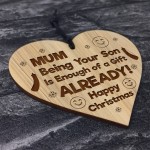 Mum Christmas Funny Gift From Son Novelty Christmas Tag 