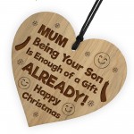 Mum Christmas Funny Gift From Son Novelty Christmas Tag 