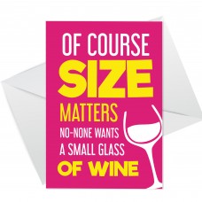 Funny Cards For Women Small Glass Of Wine Novelty Card For Her