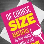 Funny Cards For Women Small Glass Of Wine Novelty Card For Her