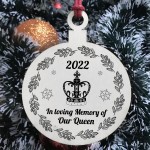 Queen Elizabeth II Plaque Hanging Wood Memorial Christmas Tree