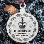 Queen Elizabeth ll In Memory Memorial Christmas Bauble Tree