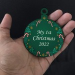 My 1st Christmas Gift Hanging Wooden Babys 1st Christmas
