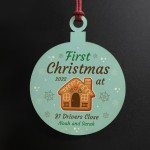 Personalised First 1st Christmas New Home Bauble Tree Decoration