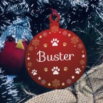 First Christmas Bauble Personalised Dog Cat Christmas Decoration