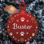 First Christmas Bauble Personalised Dog Cat Christmas Decoration