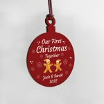 Christmas Bauble Personalised 1st Christmas Together Wood Bauble