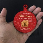First 1st Christmas In Our New Home Personalised Wood Decoration