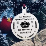  In Memory Gift Queen Elizabeth II Plaque Wood Christmas Bauble