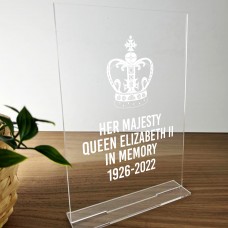 Queen Elizabeth II 1926 - 2022 Standing Plaque Memorial Sign