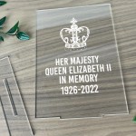 Queen Elizabeth II 1926 - 2022 Standing Plaque Memorial Sign