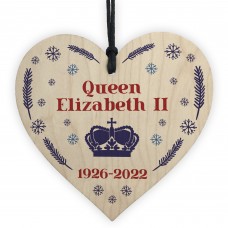 Queen Elizabeth II Wooden Plaque In Memory Memorial Sign