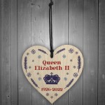 Queen Elizabeth II Wooden Plaque In Memory Memorial Sign