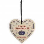 Queen Elizabeth II Wooden Plaque In Memory Memorial Sign