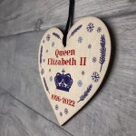 Queen Elizabeth II Wooden Plaque In Memory Memorial Sign