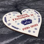 Queen Elizabeth II Wooden Plaque In Memory Memorial Sign