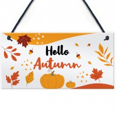 Autumn Gifts Autumn House Decor Hanging Hello Autumn Sign