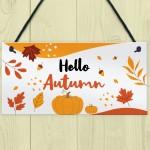 Autumn Gifts Autumn House Decor Hanging Hello Autumn Sign