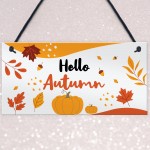 Autumn Gifts Autumn House Decor Hanging Hello Autumn Sign