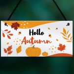 Autumn Gifts Autumn House Decor Hanging Hello Autumn Sign