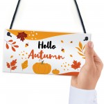 Autumn Gifts Autumn House Decor Hanging Hello Autumn Sign