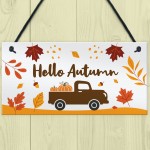 Hanging Hello Autumn Sign Autumn Gifts Autumn House Decor