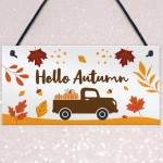 Hanging Hello Autumn Sign Autumn Gifts Autumn House Decor