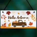 Hanging Hello Autumn Sign Autumn Gifts Autumn House Decor