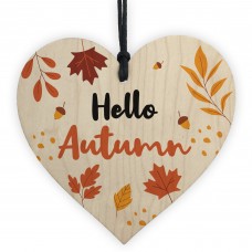 Autumn Gifts Autumn House Decor Wood Heart Hello Autumn Sign