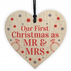 First Christmas As Mr & Mrs Husband Wife Gift Tree Decoration