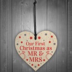 First Christmas As Mr & Mrs Husband Wife Gift Tree Decoration