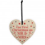First Christmas As Mr & Mrs Husband Wife Gift Tree Decoration