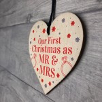 First Christmas As Mr & Mrs Husband Wife Gift Tree Decoration