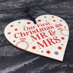 First Christmas As Mr & Mrs Husband Wife Gift Tree Decoration