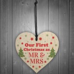 First Christmas As Mr & Mrs Bauble Tree Decoration Novelty Gifts