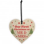 First Christmas As Mr & Mrs Bauble Tree Decoration Novelty Gifts