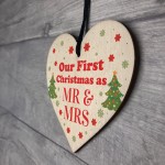 First Christmas As Mr & Mrs Bauble Tree Decoration Novelty Gifts